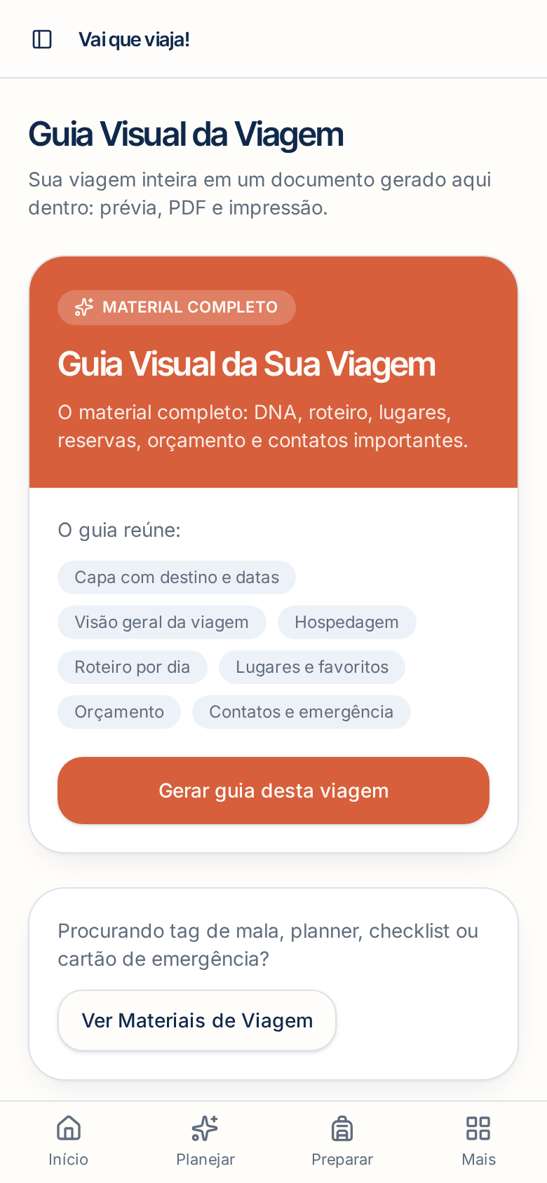 Guia Visual da viagem em PDF
